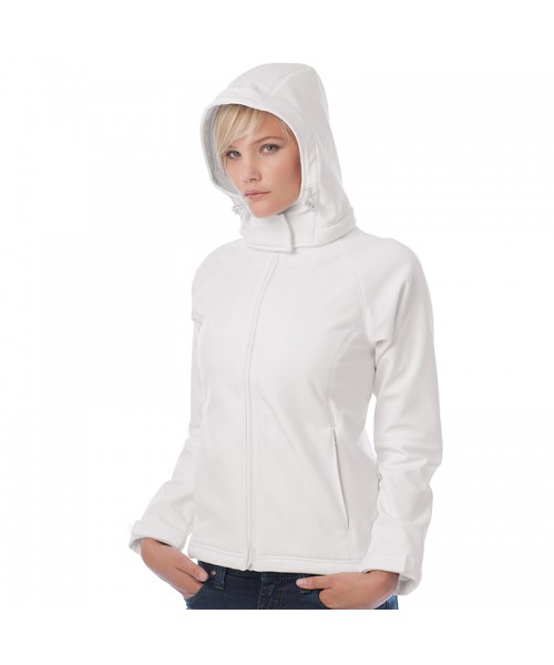 Plain Hooded softshell /women B&C